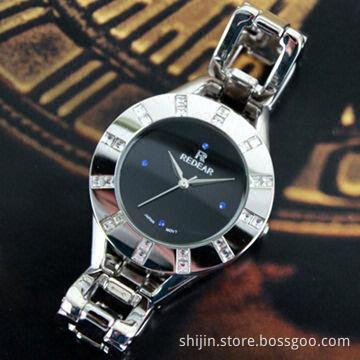 Stainless steel watch with Japan quartz movement, CE certified and RoHS Directive-compliant